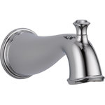 Delta - Delta Pull-Up Diverter Tub Spout, Polished Chrome - California Energy Commission Registered Tub Spout With Pull Up Lever