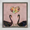 "Swan Love" Mini Framed Canvas Art by Eli Halpin