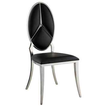 ACME Cyrene Side Chair, Set of 2, Black