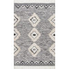nuLOOM Hand Woven Wool Savannah Moroccan Fringe Area Rug, Gray, 8'6"x11'6"