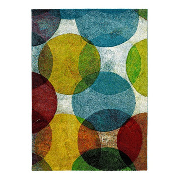 Naia Multicolour Circles Rug, 160x230 cm