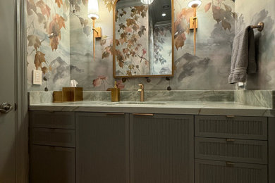 Inspiration for a transitional powder room remodel in San Francisco