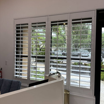 Real-Wood Plantation Shutters — Medical Office, Palm Beach, FL