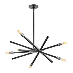 Hinkley Archer 6-Light Chandelier, Satin Black