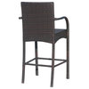 Beatrice Outdoor Wicker Barstool Chair, Set of 2, Multi-Brown