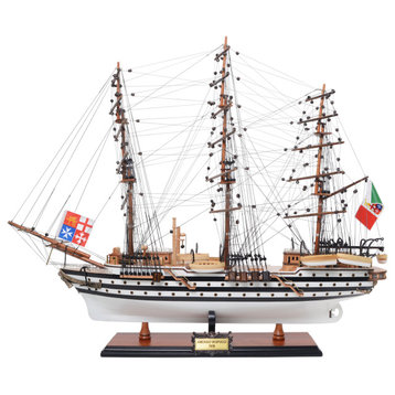 Amerigo Vespucci Painted Medium Museum-Quality Fully Assembled Wooden Model Ship