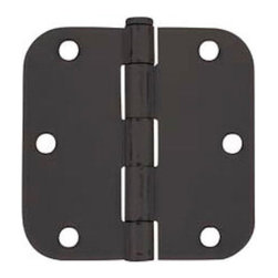 Door Corner - Matte Black Door Hinge 3.5" With 5/8" Radius Corners - Hinges