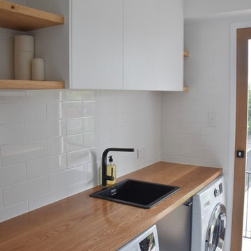 Custom Laundry - Timber Benchtop