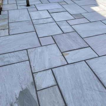 Large Indian Sandstone Patio Renovated in Headington