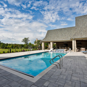 St. Charles Swimming Pool and Hot Tub with Floating Steps