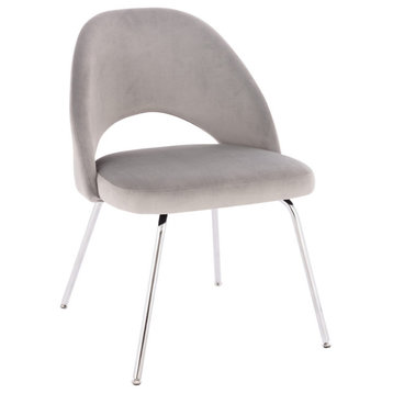 Sand Velvet Chair, Set of 4, Grey