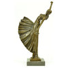 ~D.H Chiparus~ Dancer W/ Long Skirt Bronze Statue Deco Tres Belle Sculpture