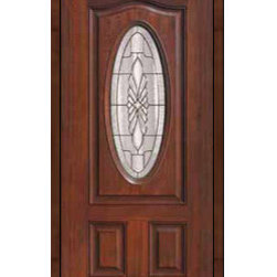Home Single Door 80 Fiberglass Versailles Eyebrow Oval Lite - Front Doors