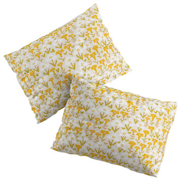 Deny Designs Alisa Galitsyna Yellow Garden Pillow Shams, Set of 2, King