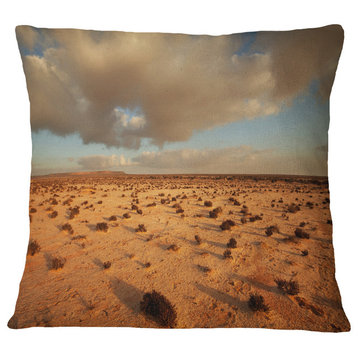 Desert in Western Sahara Landscape Printed Throw Pillow, 16"x16"