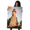 Marblehead Lighthouse at Sunset From the Shore Unframed Wall Art Prints, 24" X 36"