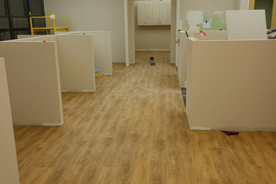 Example of a trendy home office design in Other