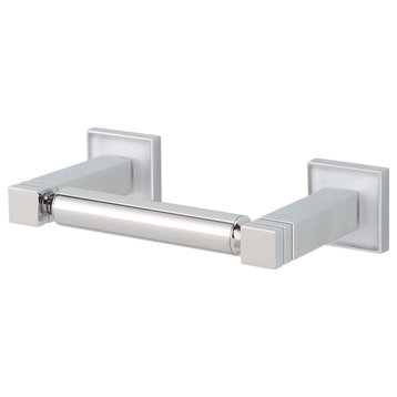 Cubis-Plus Double Post Roll Holder, Satin Nickel