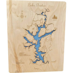 Lake Burton Georgia Wood Lake Map Rustic Wall Accents by