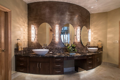 Large minimalist master bathroom photo in Denver