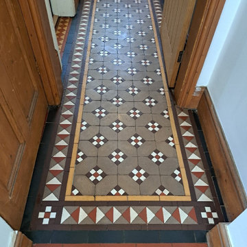 Repair and Restoration of Victorian Tiled Hallway in Walsall