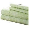 Home Collection Premium 4 Piece Printed Polka Dot Bed Sheet Set, Queen, Moss