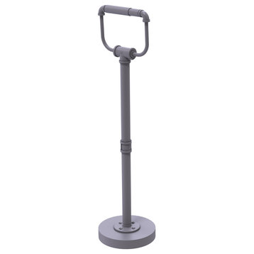 Pipeline Free Standing Toilet Tissue Stand, Matte Gray