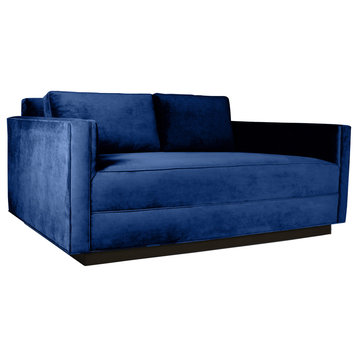 Nativa Interiors Adalyn 72" Sofa, Blue, Classic Depth