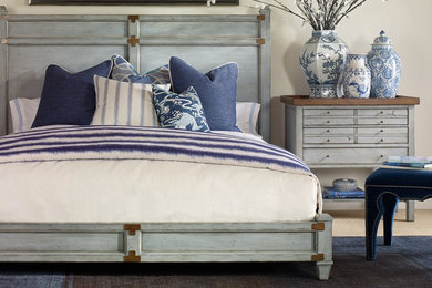 Example of a transitional bedroom design in Salt Lake City