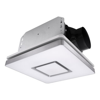 Bathroom Exhaust Fan & Light Combo 90 CFM 1.5 Sones Dimmable Light ...