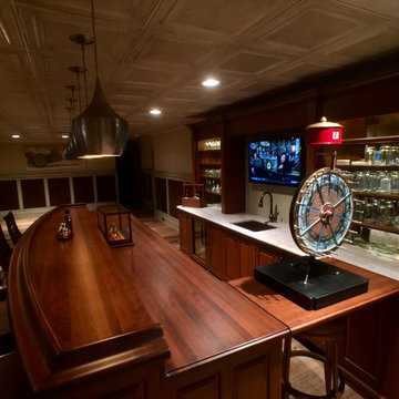 Fontana, WI – Traditional – Stained Cherry Bar Top