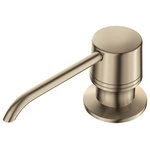 Kraus USA - Soap Dispenser, Spot Free Antique Champagne Bronze - This easy-push self-priming soap dispenser with solid brass pump is the perfect complement for your kitchen faucet. The reservoir bottle holds your choice of liquid soap, lotion, or detergent, and refills from above the counter with no need to go underneath the sink. Designed to hold up to 17 ounces, the large-capacity bottle requires fewer refills. A threaded connection makes installation easy, with a tight seal that helps protect against leaks. The heavy-duty pump rotates 360 degrees so you can position the nozzle anywhere you need it. The universal design complements any decor style and coordinates with all Kraus faucets for a cohesive look. Available in a choice of corrosion-resistant finishes, including Spot-Free options that help prevent water spots and fingerprints.