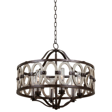 Belmont 28x25" 6-Light Contemporary Outdoor Pendants by Kalco