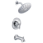 Moen - Moen Brantford Chrome Posi-Temp(R Tub/Shower T2253EP - With intricate architectural features that transcend time, Brantford faucets and accessories give any bath a polished, traditional look. Classic lever handles, a tapered spout and globe finial give this collection universal appeal.