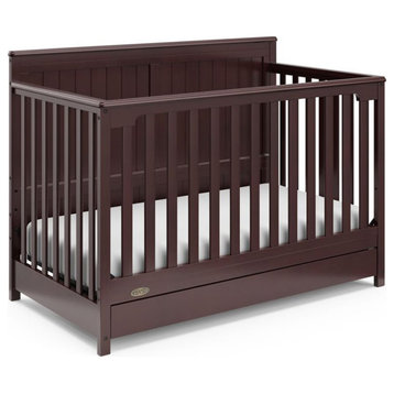 Graco Hadley 4 in 1 Convertible Wood Crib with Drawer in Espresso