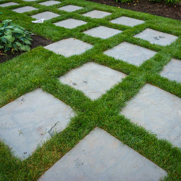 Bluestone Patio Design in Backyard