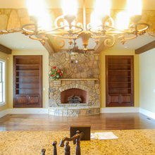 stone fireplace