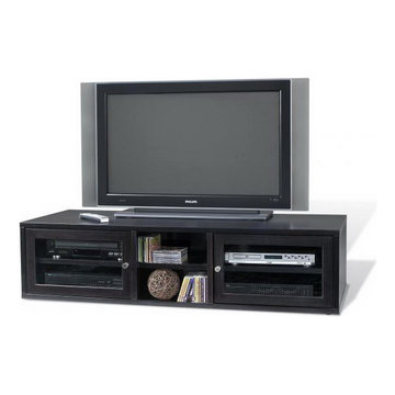 Jesper | 2000 Series Espresso 63" TV Cabinet | Glass Doors