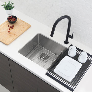Faucet Single Handle Pull Down Matte Black Finish, K-141N