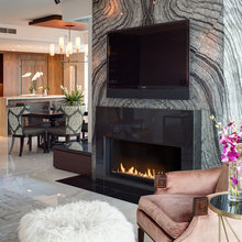 Bookmatched Fireplace
