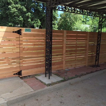 Custom modern/contemporary horizontal cedar and exotic woods