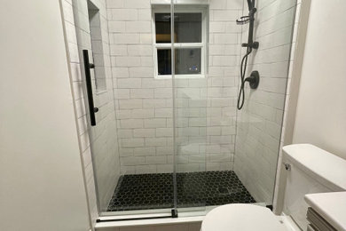 Mid-century modern bathroom photo in Philadelphia