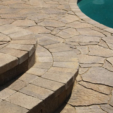 Steps, pool deck and coping