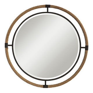 Uttermost® Droplet Black Circle Mirror, Fischer Furniture