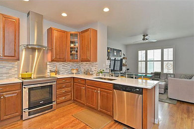 Example of a trendy kitchen design in Denver