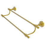 Allied Brass - Retro Wave 18" Double Towel Bar, Polished Brass - Add a stylish touch to your bathroom decor with this finely crafted double towel bar. This elegant bathroom accessory is created from the finest solid brass materials. High quality lifetime designer finishes are hand polished to perfection.