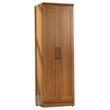 Pemberly Row Mid-Century Engineered Wood Storage Cabinet in Oak