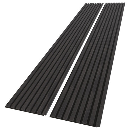 Acoustic Wood Wall Panels, Set of 2, Charcoal