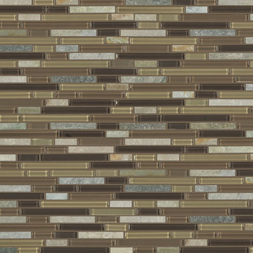 Shaw CS35X Awesome Mix Linear Mosaic - 11-15/16" x 11-15/16" - Cotton Wood