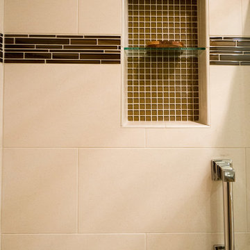 Mosaic Tiled Niche Bathroom Remodel